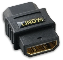 Adapteris - LINDY HDMI M/F Jungtis, 18Gb/s, 4K, UHD, 60Hz, Juodas
