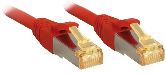 Tinklo Kabelis - LINDY RJ45 S/FTP LSZH Tinklo Kabelis, Cat.6A Kištukas, Cat.7 Neapdirbtas Kabelis, 7.5 m, Raudonas