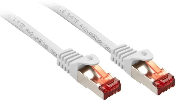 Tinklo Kabelis - LINDY Cat.6 S/FTP Tinklo Kabelis, RJ45, M/M, 250MHz, 28AWG, 1 m, Baltas