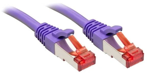Tinklo Kabelis - LINDY Cat.6 S/FTP Tinklo Kabelis, RJ45, M/M, 250MHz, 27AWG, 1 m, Purpurinis