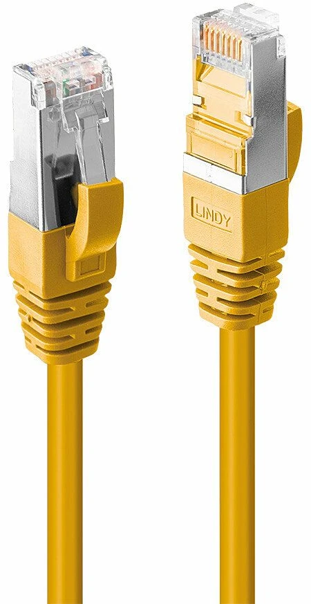 Tinklo Kabelis - LINDY Cat.6A S/FTP LSZH Tinklo Kabelis, RJ45, M/M, 500MHz, 1.5 m, Geltonas