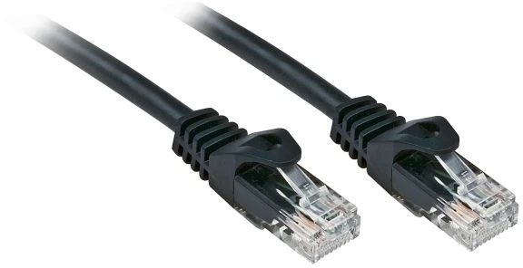 Tinklo Kabelis - LINDY Cat.6 U/UTP Tinklo Kabelis, RJ45, M/M, 250MHz, CCA, 1 m, Juodas