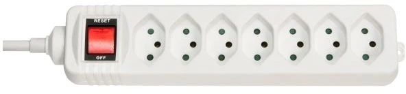 Lindy elektros juosta 7 lizdai 1,4 m balta (73168)