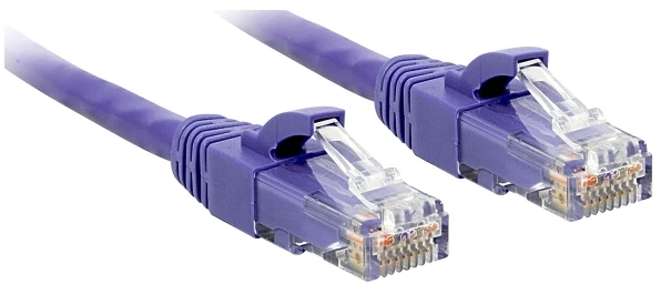 Tinklo Kabelis - LINDY Cat.6 U/UTP Tinklo Kabelis, RJ45, M/M, 250MHz, 7.5 m, Purpurinis