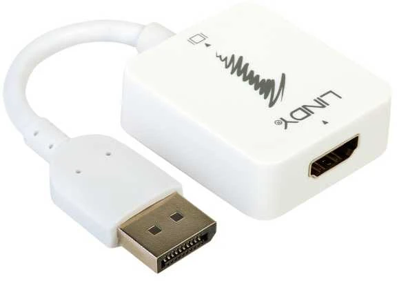 „Lindy“ HDMI į „DisplayPort 4K“ baltą