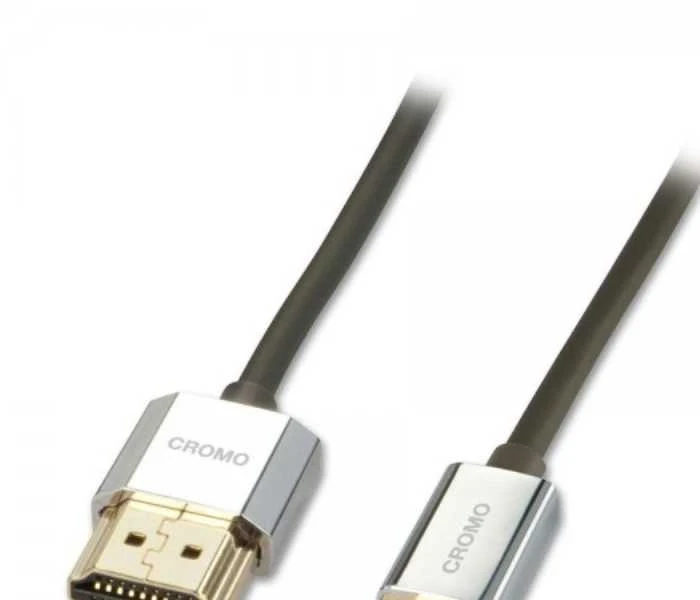 HDMI Laidas - LINDY CROMO Slim HDMI į Micro HDMI Laidas su Ethernet, Didelės Spartos, 1 m, Juodas