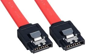 SATA Laidas - LINDY Vidinis SATA Laidas, 2x7 Pin Fiksavimo Tipas, 0.5 m, Juodas