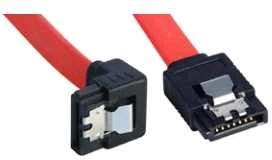 Kabelis - LINDY 1m Vidinis SATA III Kabelis 2x7 Pin Latch 90°