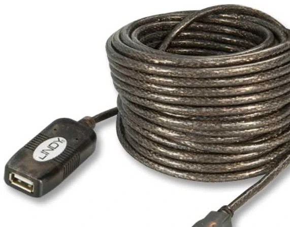 USB Prailginimo Laidas - LINDY SB 2.0 Aktyvus Prailginimo Laidas, M/F, 480 Mbps, 20 m, Pilkas