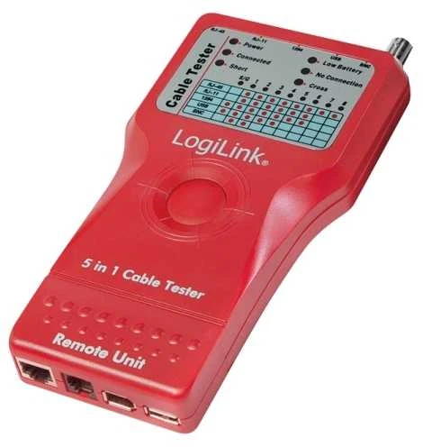 „Logilink“ kabelio testeris „5 viename“ su nuotoliniu įrenginiu