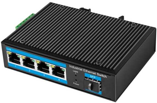 Šakotuvas „LogiLink“ komutatorius su 4 prievadų gigabito eterneto ryšiu, 1000 Mbps, 1 SFP + 1 prievadu
