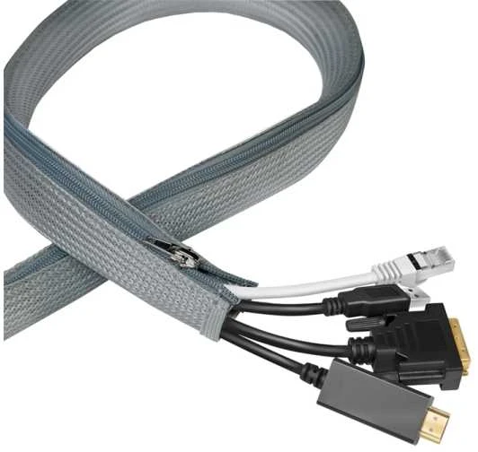 LOGILINK KAB0071 Kabelio mova su užtrauktuku Poliesteris Ø 30 mm pilkas 1m