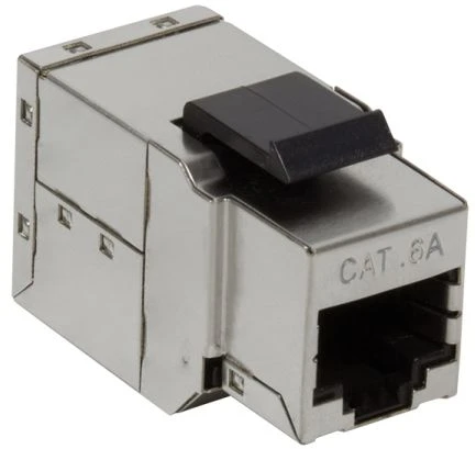LogiLink Keystone adapteris 2 x RJ45 Cat.6A, STP, tvirtinimas su spragtelėjimu (NK4010)
