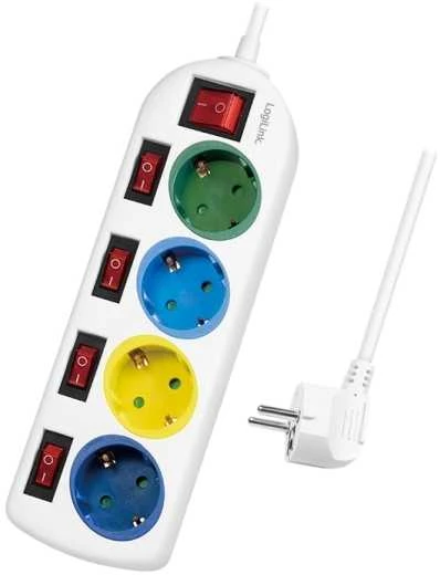 LogiLink 4 lizdai 1,5 m spalvos