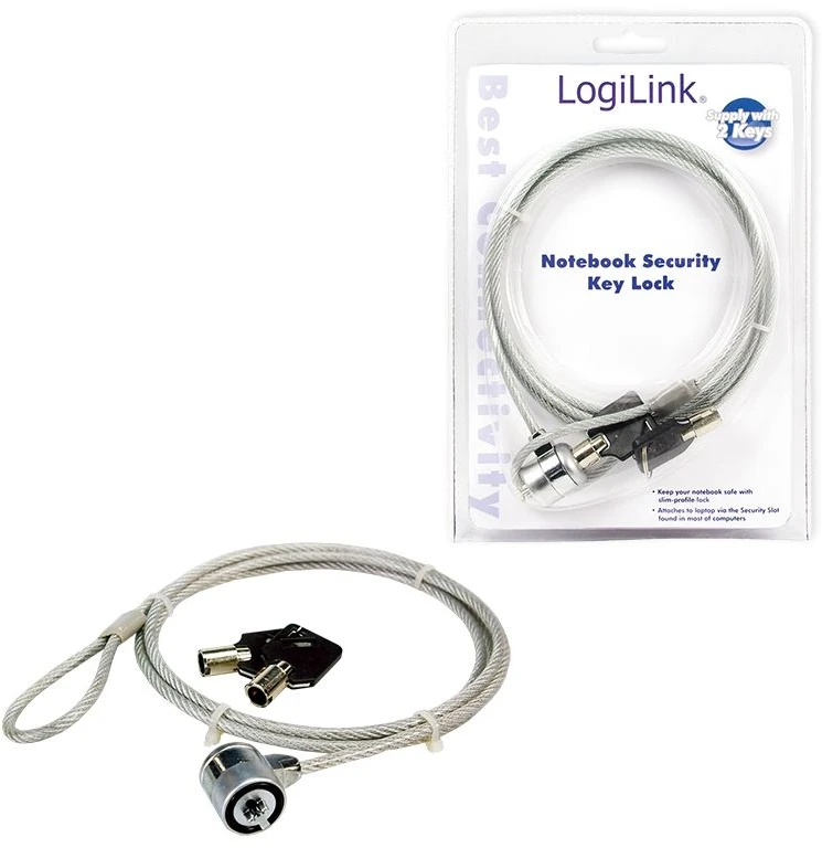 LogiLink Nešiojamojo kompiuterio apsaugos spyna, 1,5 m