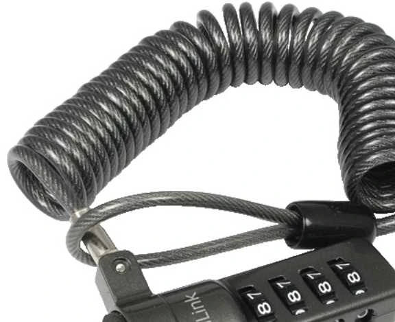 Logilink NBS004, Notebook Coil Cable Lock, juodas