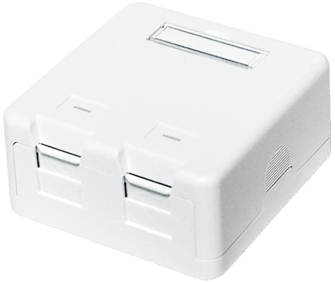 LOGILINK NK4032 LOGILINK- Keystone Surface Mounted Box 2 port UTP, baltas