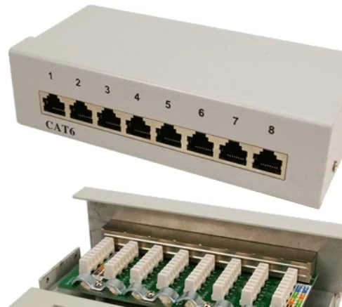 LOGILINK NP0016A LOGILINK – Patch Panel Desktop CAT6 8 prievadų ekranuotas