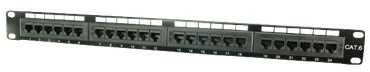 LOGILINK NP0004 LOGILINK - Patch panel UTP CAT6 24-jungtys juodas