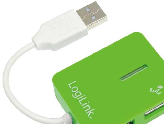 Logilink | USB 2.0 Hub 4-Port, Smile, Žalias