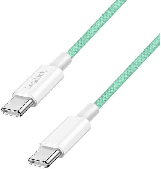 „LogiLink USB-C“ 1,0 m ilgio, nailono pynimo žalia