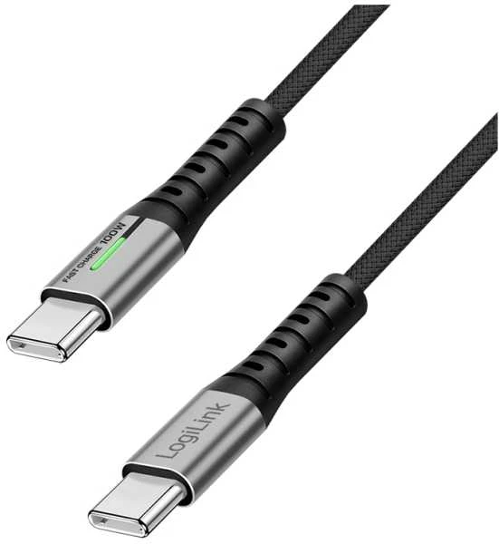„LogiLink USB-C“ 20 Gb/s, 100 W, 1,0 m ilgio, pintas, juodas