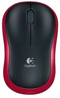 Logitech Belaidė pelė M185, Ambidextrous, Optinė, RF belaidė, 1000 DPI, Raudona
