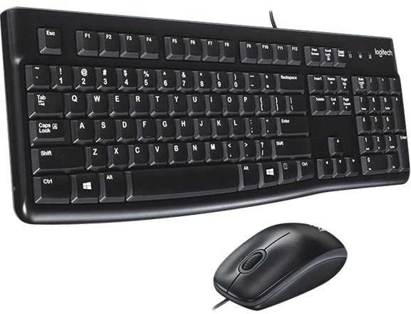 Klaviatūra Laidinis klaviatūros ir pelės komplektas Logitech MK120, UK išdėstymas