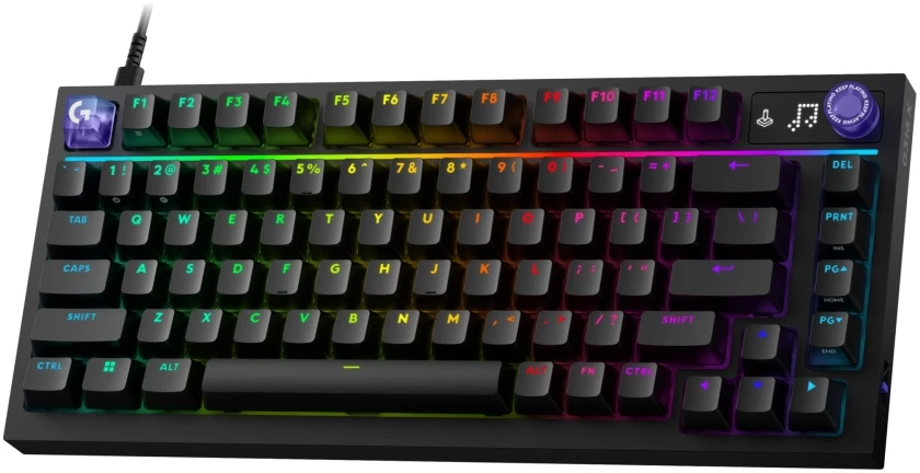 Logitech G316 X 75 su laidu klaviatūra žaidimams 75% tactile, Nordic, juodas