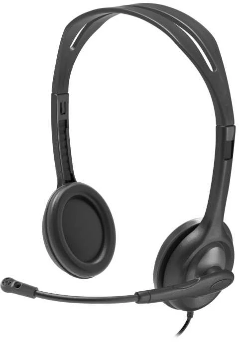 Logitech H111 juodos ausinės su mikrofonu