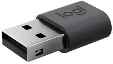 Adapteris USB Logitech 956-000169 USB-A - USB-C Pilka (956-000169)