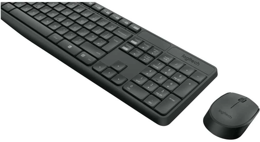 Logitech MK235 Belaidė Klaviatūra ir pelė - Pilkas-FRA-2.4GHZ-CENTRAL