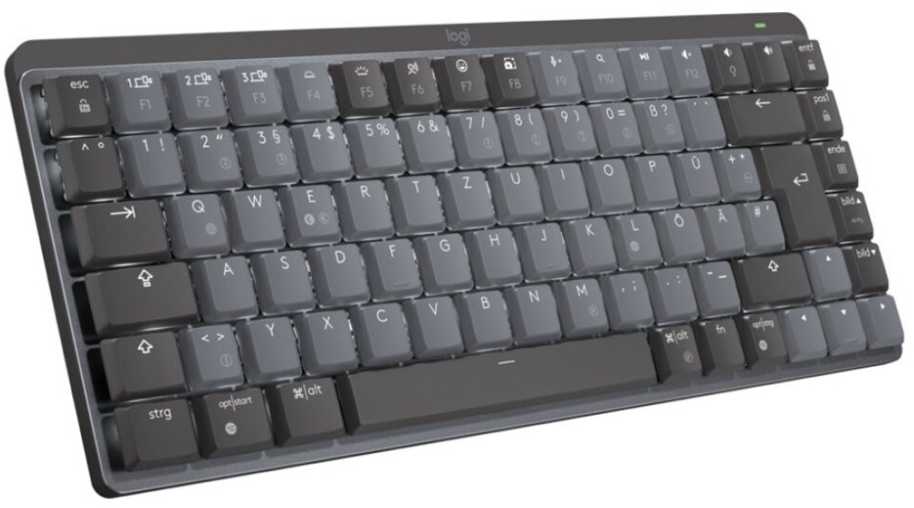 LOGITECH MX MECHANICAL MINI Belaidė minimalistinė klaviatūra su apšvietimu, Grafito spalvos, (US), Tactile Quiet