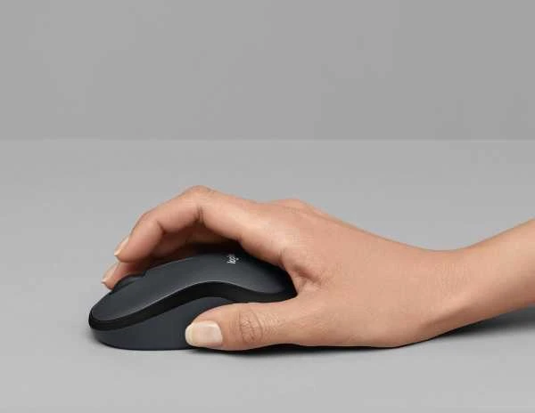 Tyli belaidė pelė Logitech M220, Juoda