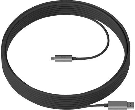 Logitech Strong USB kabelis 10 m 3.2 Gen 2 (3.1 Gen 2) USB A USB C Juoda