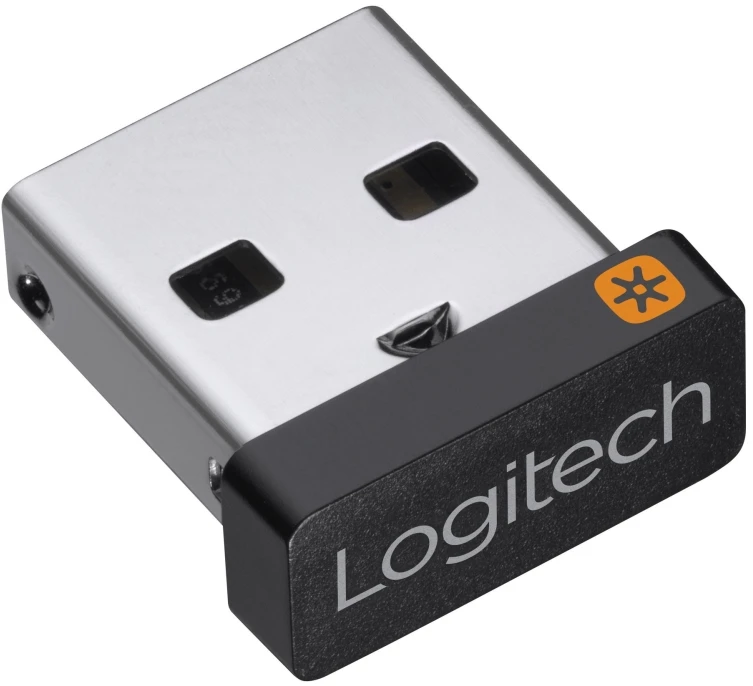 Pelė Logitech USB „Unifying“ imtuvas, RF belaidis, juodas