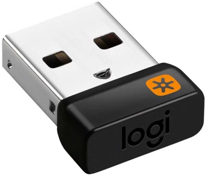 Pelė Logitech USB „Unifying“ imtuvas, RF belaidis, juodas