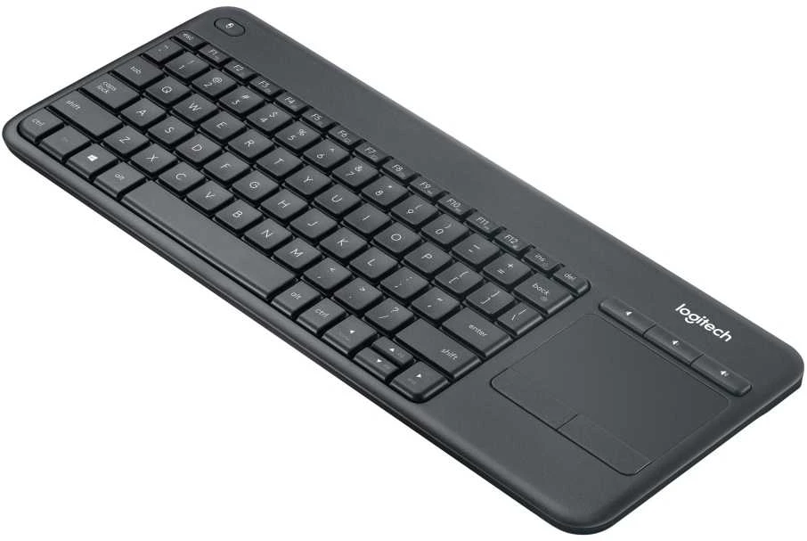 Belaidė klaviatūra Logitech K400 Plus su jutikliniu kilimėliu, US išdėstymas, Juoda