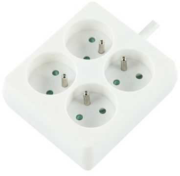 ProXtend 4-WAY POWER STRIP: Baltas -