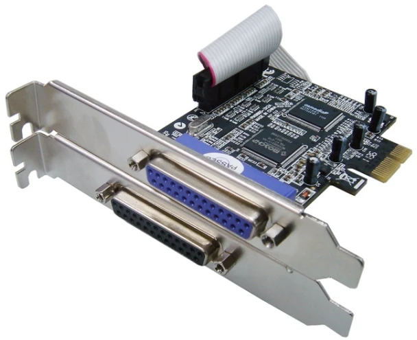Šakotuvas „Longshine“ valdiklis „Longshine“ valdiklis PCIe 2x lygiagretus mažmeninė prekyba