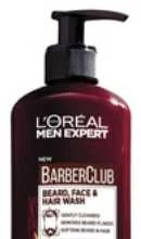 L'Oréal Paris Men Expert Barber Club barzdos, veido ir plaukų prausiklis barzdos plovimui vyrams, 200 ml