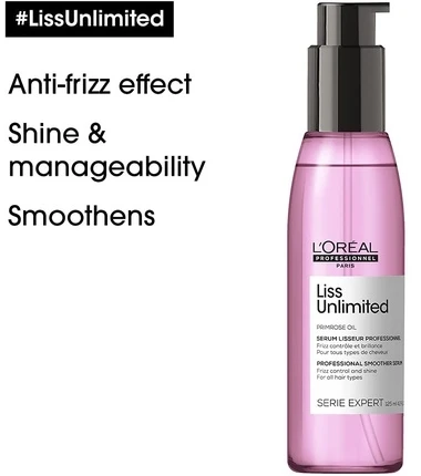L'Oreal Professionnel Serie Expert Liss Unlimited plaukų aliejus Minkštinantis ir glotinantis, 125 ml