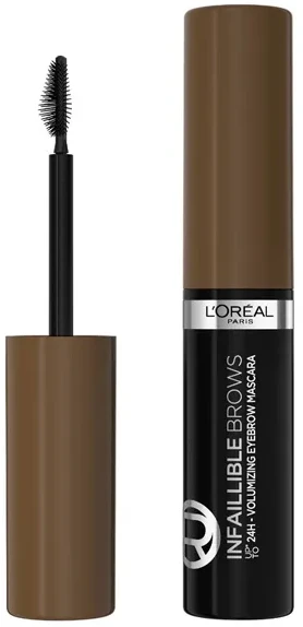 L’Oréal Paris Make-Up Designer Brow Artist Plumper 108 Dark Brunette antakių tušas Ruda 7 ml
