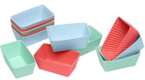 Lurch 12 Flexiform formelės brownie, 8x4,5x3 cm, pasterinių spalvų mišinys