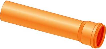 Lauko kanalizacijos vamzdis Magnaplast, Ø 110 mm, SN4, 2 m