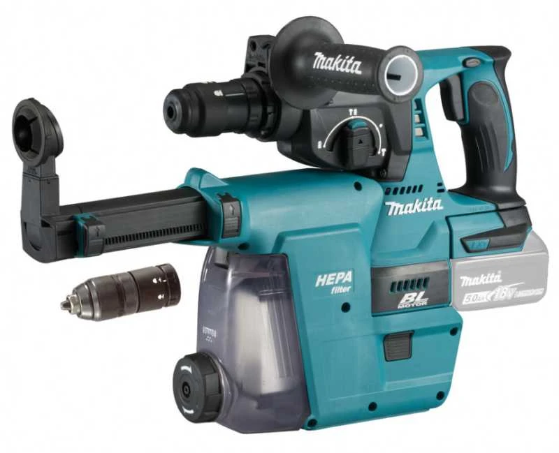 Makita DHR243ZJW perforatorius su dulkių nusiurbimu