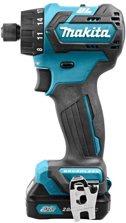 Makita DF032DSAJ Akumuliatorinis gręžtuvas, 12V MAX, 2x2,0 Ah Li-ion 35/21 Nm, 0,88kg, 1/4", LED 2-speed, BL, MAKPACK