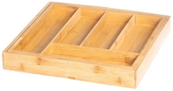 Maku bambukinis dėklas į stalčių 36-60x35x5cm