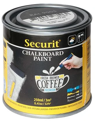 Plakatas Kreidinės lentos dažai SECURIT, 250 ml, juoda sp.