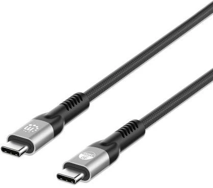 Kabelis USB Manhattan USB-C - USB-C 1 m Juodas (356374)